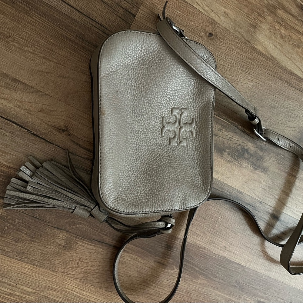 Tory Burch Olive Green Leather Handbag